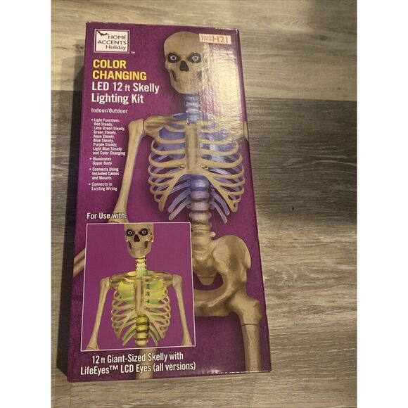 NEW Halloween 12 Ft Skeleton LED Home Accents COLOR CHANGING Lighting Kit - Picture 1 of 8